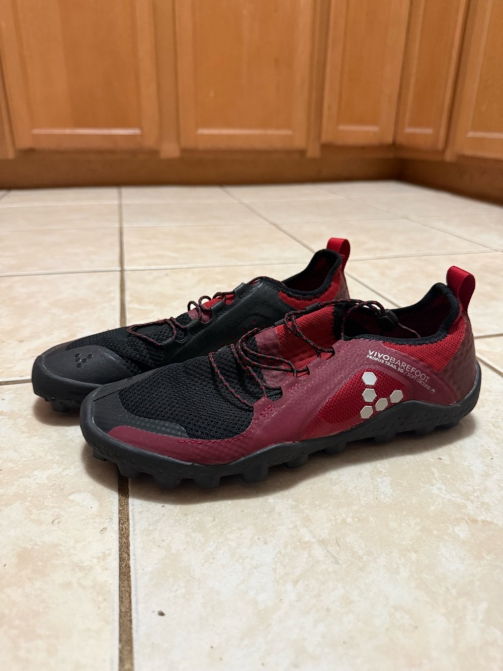 Vivo Barefoot Women's Red and Black Trail Barefoot Shoes